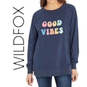 Wildfox Crewneck Sweatshirt with 'Good Vibes' Size Medium